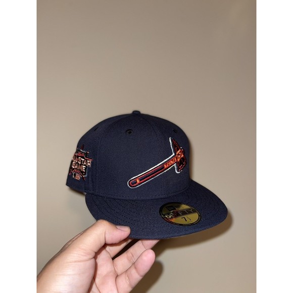 Hat Club Exclusive Atlanta Braves BANNED TOMAHAWK ASG 2021 PEACH New Era 7 1/2